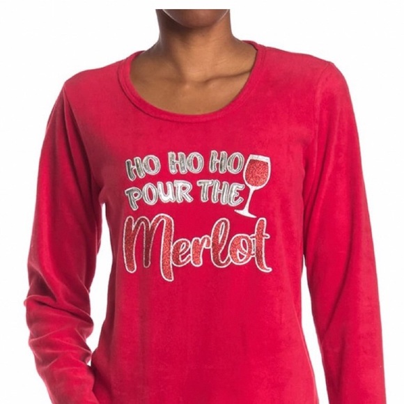 Wine Lovers🍷•SET• WINE LOVER GIFT! NWT Holiday Plaid Flannel PJ - Picture 2 of 11